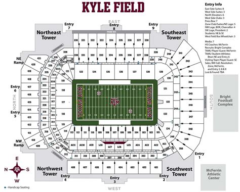 Kyle Field Seating Chart Details. Kyle Field is a top-notch venue located in College Station, TX. As many fans will attest to, Kyle Field is known to be one of the best places to catch live entertainment around town. The Kyle Field is known for hosting the Texas A&M Aggies but other events have taken place here as well.